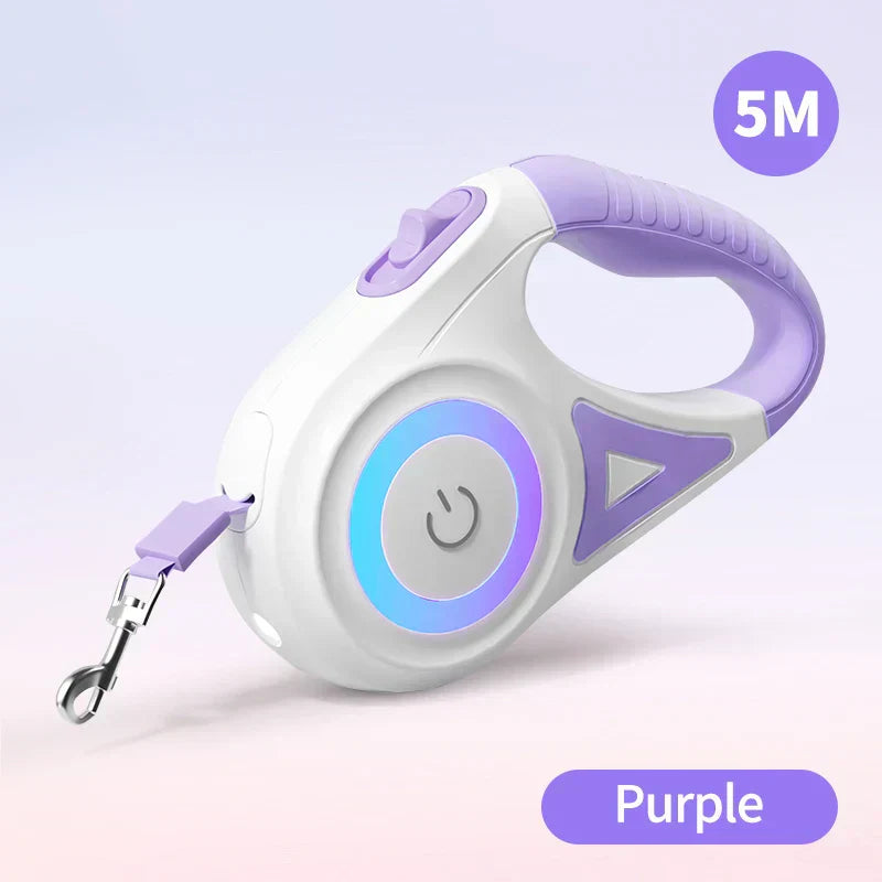 dog leash with led light, handsfree dog leash, retractable dog leash with flashlight, automatic retractable dog leash, flashlight retractable dog leash, best light up dog leash
